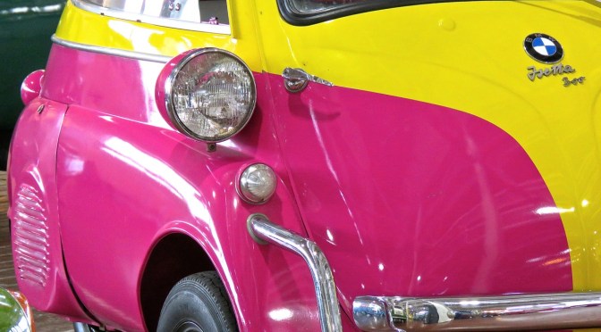 This BMW Isetta 300 gave my day some hot pink style at the Lane Motor Museum