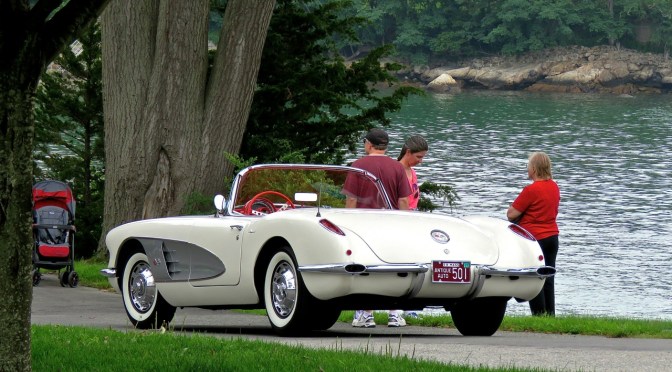 A C1 Corvette looking oh so stylish on the coast at Misselwood