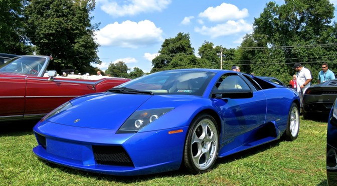 Blue Lamborghini Murcielago Spotted in the Car Corral at Radnor Hunt