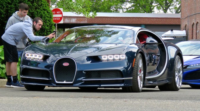 Blue Carbon Bugatti Chiron at the Greenwich Concours
